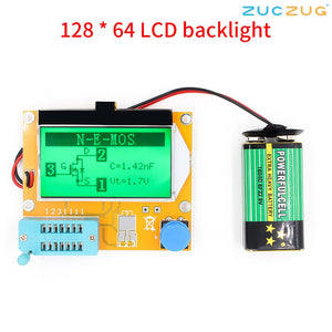 Mega328 M328 LCR-T4 12846 LCD Digital Transistor Tester Meter Backlight Diode Triode Capacitance ESR Meter diy electronic