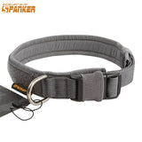 EXCELLENT ELITE SPANKER Tactical Dog Collar Adjustable Quick Release Nylon Dog Collars for Small Medium Soft Padded Dogs Collar