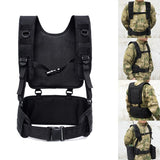 Tactical Padded Battle Belt With Detachable Suspender Straps Airsoft Combat Duty Belt With Comfortable Pads And Removable