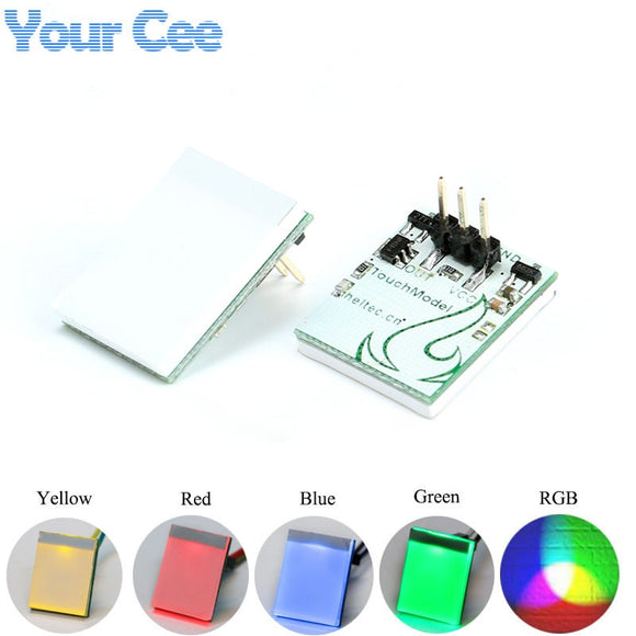 Capacitive Touch Switch HTTM Button LED Sensor Module Green Blue Red Yellow RGB Multi Color Display DIY Electronic