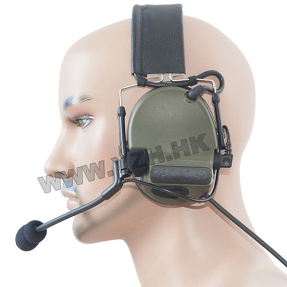 Tactical ComTac III Dual Com Pickup Noise Reduction Headset Earphone for TCA TRI HARRIS PRC-152 PRC-148 Walkie Talkie Radio