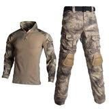 2020 Tactical airsoft Camouflage Military Uniform Clothes Suit Men US Army clothes Military Combat Shirt + Cargo Pants Knee Pads