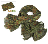 2018 Military Camouflage Mesh scarf Outdoor Tactical Sniper Face Veil Scarves for Airsoft Hunting accessory Hiking 190*90cm