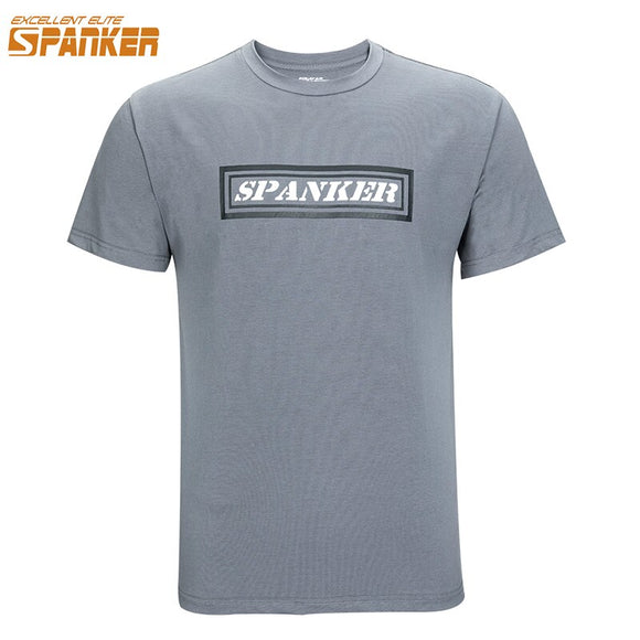 EXCELLENT ELITE SPANKER  Cotton Outdoor T-shirt Men's Tactical Short-sleeved Sport Loose Large Size Short-Sleeved Round Neck