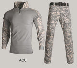 S.ARCHON Camouflage Military Tactical Uniform Set Men Camo SWAT Amry Combat Clothes Suit Flexible Cargo Pants Long Sleeve Shirt