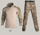 S.ARCHON Camouflage Military Tactical Uniform Set Men Camo SWAT Amry Combat Clothes Suit Flexible Cargo Pants Long Sleeve Shirt