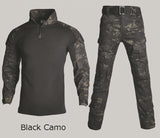 S.ARCHON Camouflage Military Tactical Uniform Set Men Camo SWAT Amry Combat Clothes Suit Flexible Cargo Pants Long Sleeve Shirt