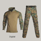 S.ARCHON Camouflage Military Tactical Uniform Set Men Camo SWAT Amry Combat Clothes Suit Flexible Cargo Pants Long Sleeve Shirt