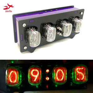 zirrfa  Electronic DIY kit in12 Nixie Tube digital LED clock gift circuit board PCBA with Acrylic , No tubes