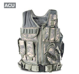 Military Tactical Vest Army Hunting Molle Airsoft Vest Outdoor Body Armor Swat Combat Painball Black Vest for Men