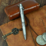 New Stainless Steel Tactical Pen Vintage Design Pen Bolt Switch Etro Ball Point Pen Self Defense Supplies EDC Tool Gift