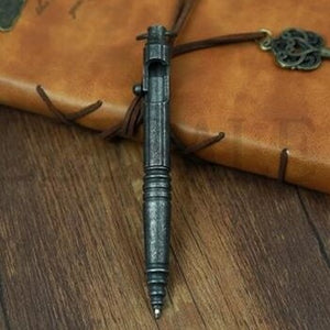 New Stainless Steel Tactical Pen Vintage Design Pen Bolt Switch Etro Ball Point Pen Self Defense Supplies EDC Tool Gift