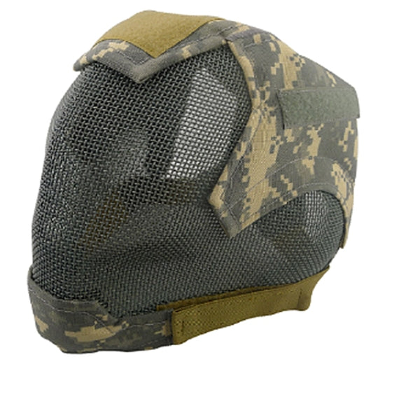 ACU US Army Tactical Airsoft Full Face Mask Metal Mesh Durable Hunting Outdoor CS Wargame Breathing Training Protection Mask